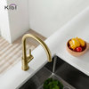 Lowa Single Handle Kitchen Bar Faucet, Brush Gold, W/O Soap Dispenser