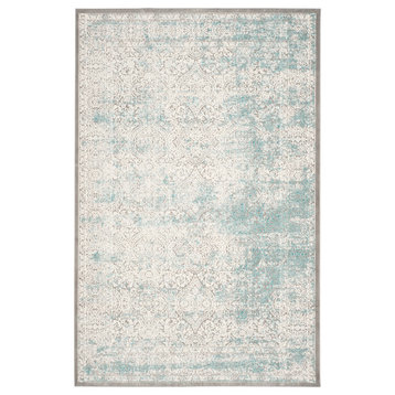Safavieh Passion Collection PAS401 Rug, Turquoise/Ivory, 9' X 12'