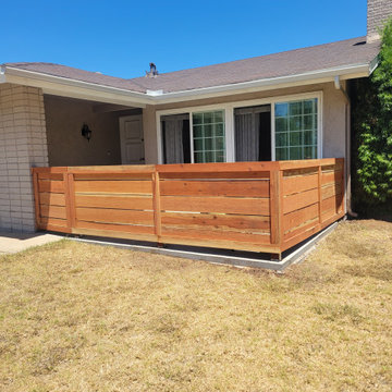 Redwood Fence and Concrete patio preparation