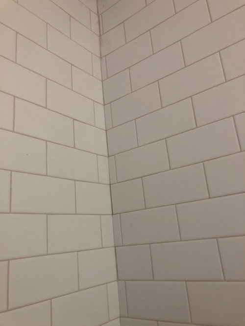 wrapping subway tile around corner