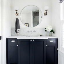 black cabinets
