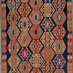 Persian Shahsavan kilim runner 5'1 X 15'6 - Area Rugs