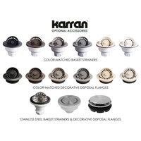 Karran Drop-In Quartz 33" 1-Hole Single Bowl Kitchen Sink, Grey
