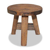 vidaXL Stool Solid Reclaimed Wood Rustic Seat Footstool Rest Side Couch Sofa