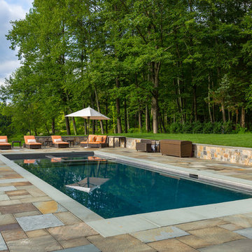 Pool and Spa with Paver Stone Patio