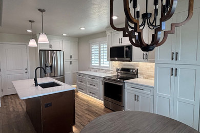 Example of a minimalist kitchen design in Salt Lake City