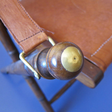 Détail fauteuil pliant chiné