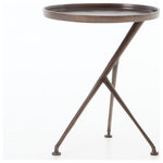 Four Hands - Schmidt Accent Table-Antique Rust - The tripod table with a cleverly balanced twist. Angular cast aluminum is finished in antique rust to bring out highs and lows. Great indoors or out'" cover or store indoors during inclement weather and when not in use.