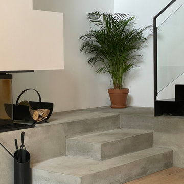 Second oeuvre et aménagement d'une maison bois contemporaine
