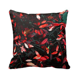 "Red Leaf Atlas" JTG Art Pillow - Decorative Pillows