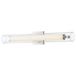 ET2 Lighting - ET2 Lighting E23315-24PC Centrum-20W 1 LED Bath Vanity-4.75"W 5.25 - Clear glass outer tube encases a white acrylic innCentrum-20W 1 LED Ba Polished Chrome CleaUL: Suitable for damp locations Energy Star Qualified: n/a ADA Certified: n/a  *Number of Lights: 1-*Wattage:20w LED bulb(s) *Bulb Included:Yes *Bulb Type:LED *Finish Type:Polished Chrome