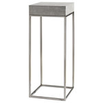 Uttermost - Uttermost Jude Industrial Modern Plant Stand - This Modern Industrial Plant Stand Combines Solid Handmade Concrete, Atop A Simple Stainless Steel Base. Uttermost's Accent Furniture Combines Premium Quality Materials With Unique High-style Design. With The Advanced Product Engineering And Packaging Reinforcement, Uttermost Maintains Some Of The Lowest Damage Rates In The Industry. Each Product Is Designed, Manufactured And Packaged With Shipping In Mind.