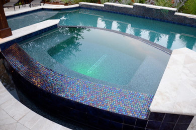 Design ideas for a mid-sized transitional pool in Other.