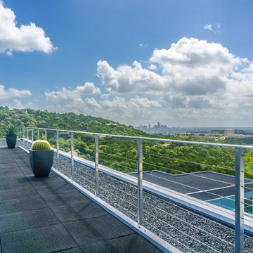 West Lake Hills Infinity Edge Pool & Decks (Ipe, Cable Railing)