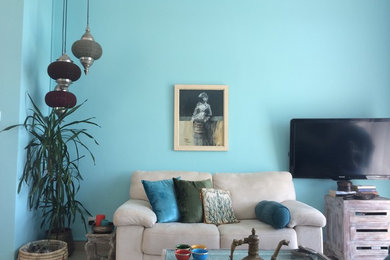 Example of a trendy living room design in Other