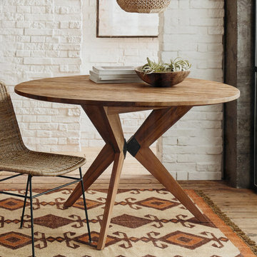 Round Recycled Teak Table