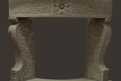 Sculpted round corner Fireplaces