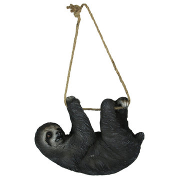 Adorable Sleepy Three-Toed Sloth Hand-Painted Hanging Statue