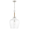 Austin Allen And Co Boland 1-Light Pendant Polished Nickel