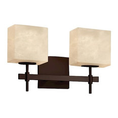 Justice Design Clouds Union 2-Light Bath Bar, Rectangle, Clouds, Incandescent