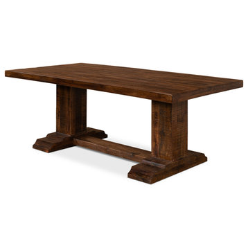 Industrial Trestle End Dining Table