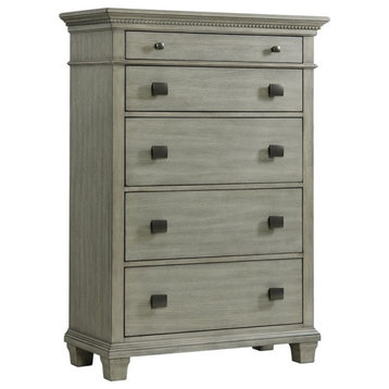 Picket House Furnishings Clovis 5-Drawer Chest in Grey