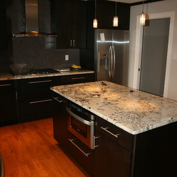Modern Kitchen w/ Stone Accents