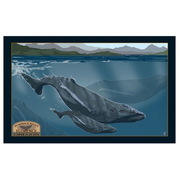 Mike Rangner Florence Oregon Humpback Whale Art Print, 12"x18"