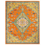 Nourison - Nourison Allur ALR01 Area Rug, Orange/Multicolor, 7'10" x 9'10" - Fill your space with the warmth and comfort of the Allur Collection. With its eclectic mix of contemporary florals, Persian-inspired medallions, and tribal patterns in bright jewel tones, each Allur area rug exudes boho appeal. These vibrant rugs are Ideal for use in your living room, bedroom, or home office. Machine made of low shed, low profile polypropylene for easy cleaning.