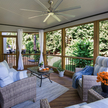 Ground level screened porch