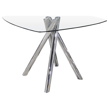 Contemporary Glass Dining Table Only