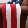 Red White Blue American Flag Quilted Decorative Throw
