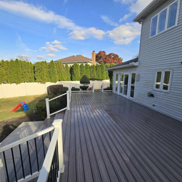 Trex Enhance Rocky Harbor Flooring With Trex Select Railing Demo & Rebuild