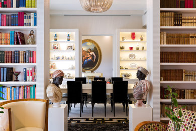 Immagine di una sala da pranzo boho chic