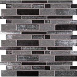 Perspective Blend Interlocking Mosaic - Mosaic Tile