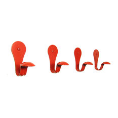 50 Most Por Red Wall Hooks For 2019 Houzz Fenix Smarthook Colorz Garment Friendly Powder Coated Hooks Set Of 4 Signal Red