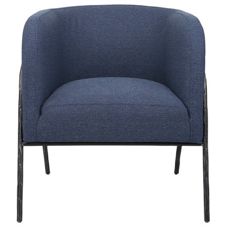 Uttermost Jacobsen Denim Barrel Chair 23683