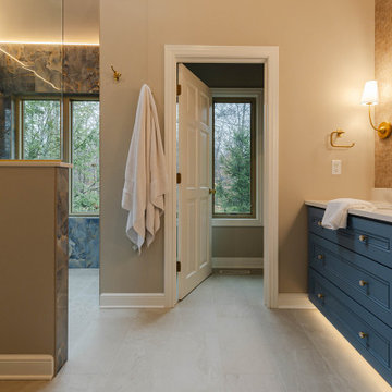 Moody Bathroom and Fun Laundry Room