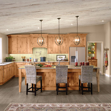 KraftMaid: Rustic Alder Kitchen Cabinetry in Natural