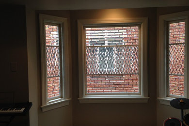 Example of a trendy family room design in Philadelphia