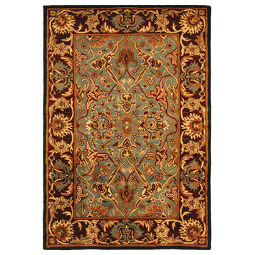 Safavieh Heritage Collection HG794 Rug, Light Blue/Red, 4' X 6'