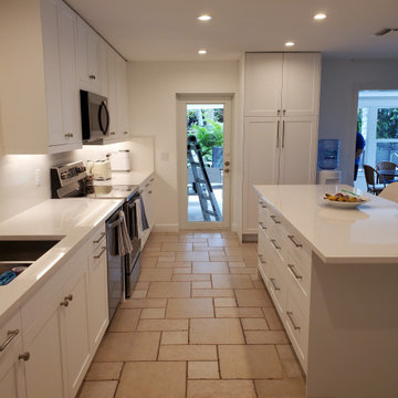 Contemporary Kitchen Remodel Done in a Matte White Color