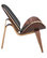 Fine Mod Imports Shell Chair, Black
