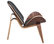 Fine Mod Imports Shell Chair, Black