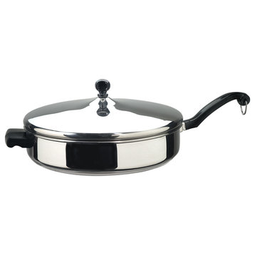 Farberware Classic Series Stainless Steel 4-1/2 Qt Covered Saute Pan