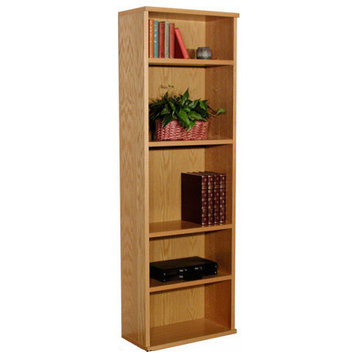 Real Wood Oak Veneer Bookcase, 73-1/2", Natural, 93 Lb