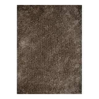 Hand Tufted Shag Polyester Area Rug Solid Light Brown Beige, [Rectangle ...
