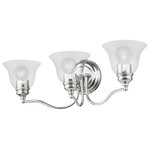 Livex Lighting - Moreland 3 Light Polished Chrome Vanity Sconce With Clear Glass - Bring a refined lighting style to your bath area with this Moreland collection three light vanity sconce. Shown in a polished chrome finish and clear glass.