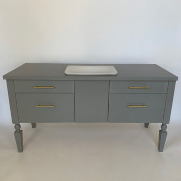White Oak Master Bath Vanity