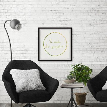 "Be Kind, It's Gangster" Framed Painting Print